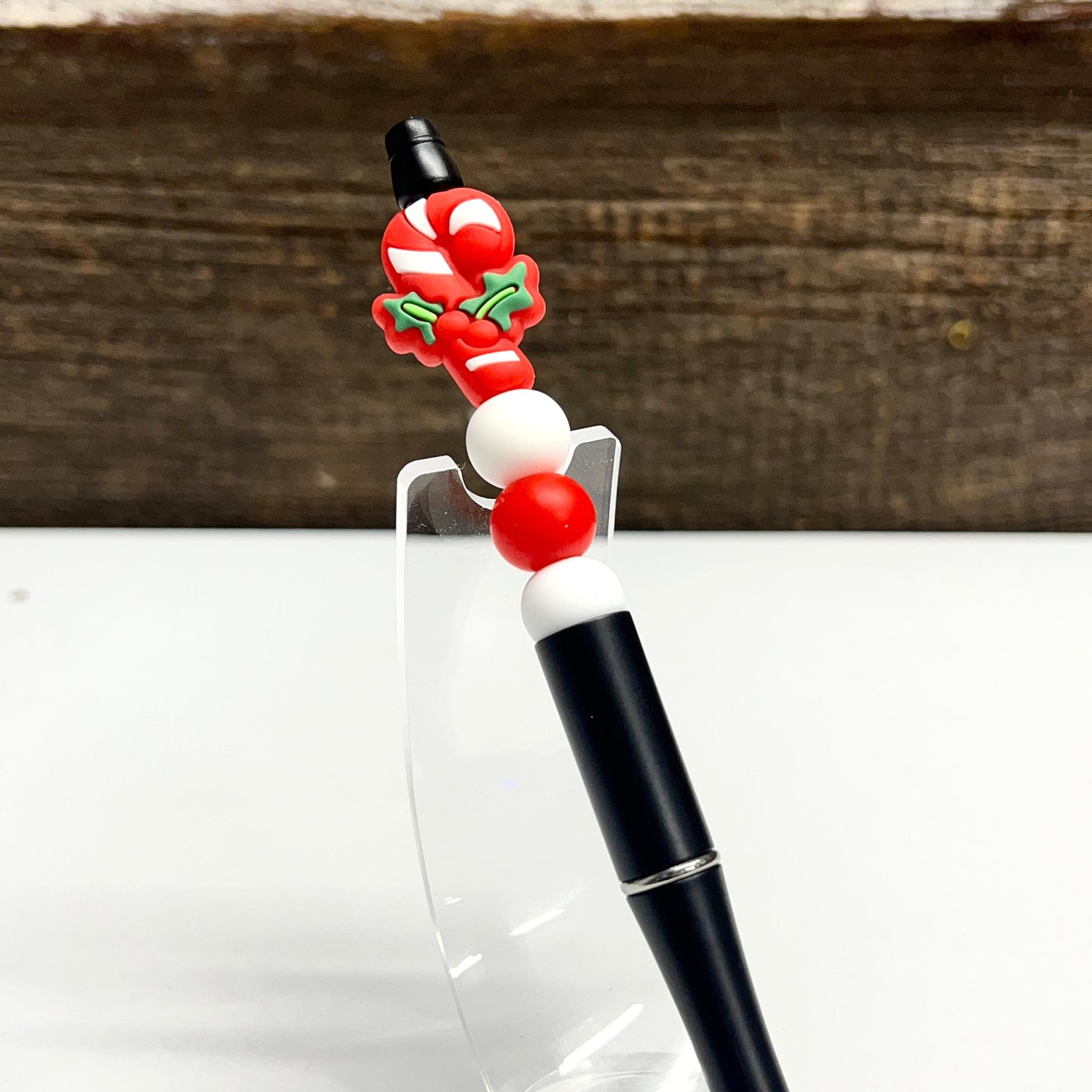 Candy Cane Plastic Pen